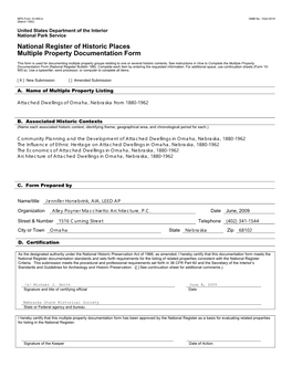 Attached Dwellings of Omaha, Nebraska from 1880-1962