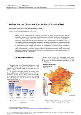Actions After the Xynthia Storm on the French Atlantic Coast