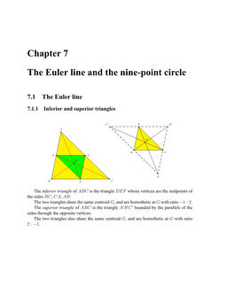 Chapter 7 the Euler Line and the Nine-Point Circle