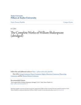 The Complete Works of William Shakespeare (Abridged)