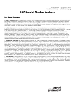 2017 Board of Directors Nominees