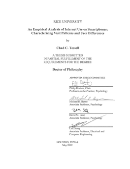 An Empirical Analysis of Internet Use on Smartphones: Characterizing Visit Patterns and User Differences by Chad C