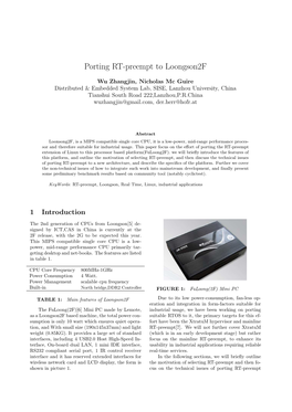 Porting RT-Preempt to Loongson2f