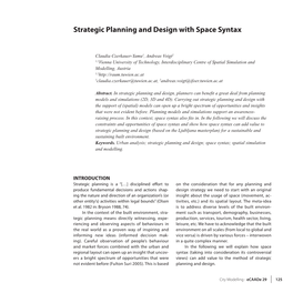 Strategic Planning and Design with Space Syntax