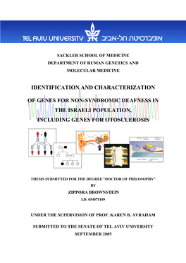 Identification and Characterization of Genes for Non-Syndromic Deafness in the Israeli Population, Including Genes for Otoscler