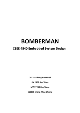 BOMBERMAN CSEE 4840 Embedded System Design