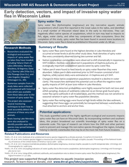 Early Detection, Vectors, and Impact of Invasive Spiny Water Flea In