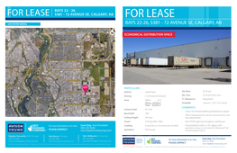 For Lease 5381 - 72 Avenue Se, Calgary, Ab for Lease