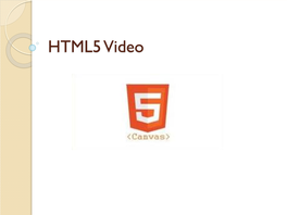 Introduction to Html5