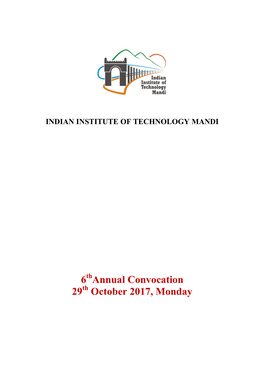 6 Annual Convocation 29 October 2017, Monday