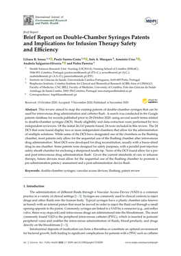 Brief Report on Double-Chamber Syringes Patents and Implications for Infusion Therapy Safety and Efficiency