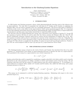 Introduction to the Ginzburg-Landau Equations