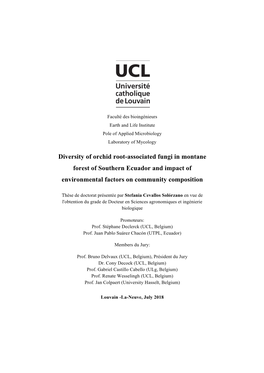 Diversity of Orchid Root-Associated Fungi in Montane Forest of Southern Ecuador and Impact of Environmental Factors on Community Composition