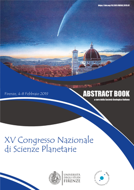XV Congresso Nazionale Di Scienze Planetarie PRESIDENTE DEL CONGRESSO: Giovanni Pratesi