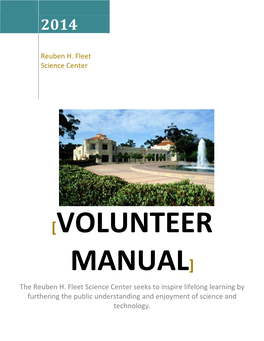 VOLUNTEER MANUAL] the Reuben H