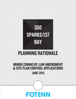 350 Sparks/137 Bay Planning Rationale