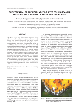 The Potential of Artificial Nesting Sites for Increasing the Population Density of the Black Cacao Ants