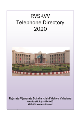 RVSKVV Telephone Directory 2020
