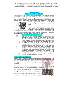 Census of Tiger and Leopard