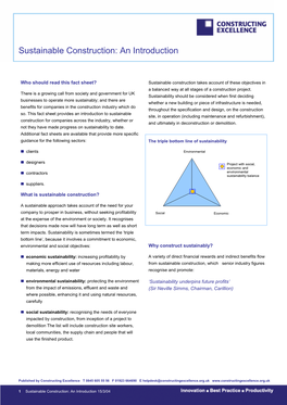 Sustainable Construction: an Introduction