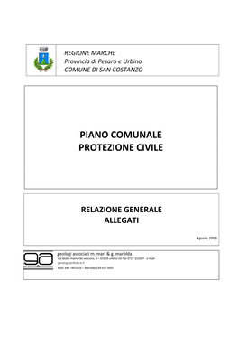 Piano Protezione Civile Agg.BD Relazioneallegati