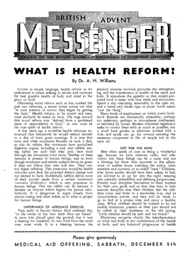 WHAT IS HEALTH REFORM? by Dr