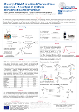 5F-Cumyl-PINACA in 'E-Liquids' for Electronic Cigarettes