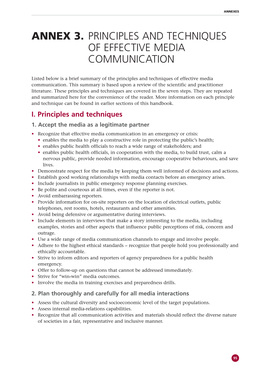 Principles and Techniques of Effective Media Communication
