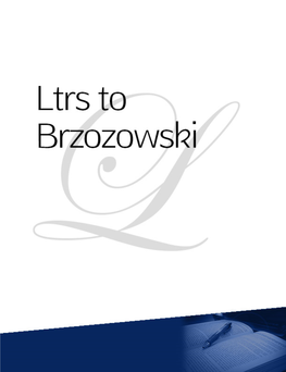 Ltrs to Brzozowski