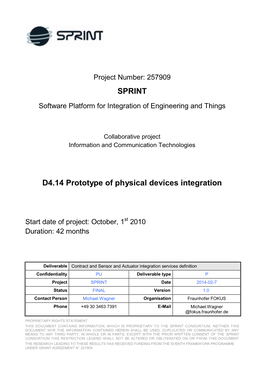 D4.14 Prototype of Physical Devices Integration