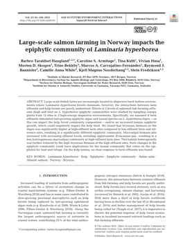 Large-Scale Salmon Farming in Norway Impacts the Epiphytic Community of Laminaria Hyperborea