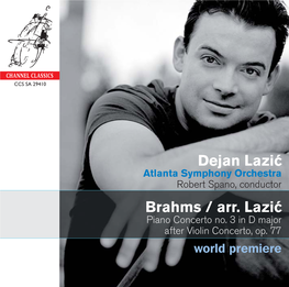 Dejan Lazic Brahms / Arr. Lazic