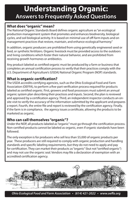 Organic Factsheet.Indd