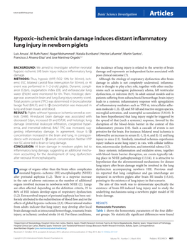 Hypoxic–Ischemic Brain Damage Induces Distant Inflammatory Lung Injury in Newborn Piglets