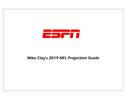 Mike Clay's 2019 NFL Projection Guide 2019 Arizona Cardinals Projections