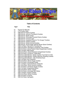 Table of Contents