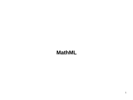 Mathml Slides