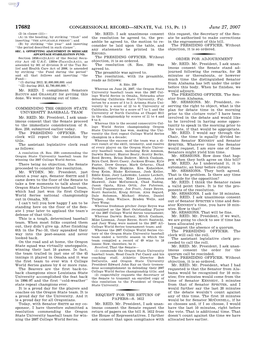 CONGRESSIONAL RECORD—SENATE, Vol. 153, Pt. 13 June 27, 2007 (2) in Clause (Iii)— Mr