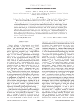 Subwavelength Imaging in Photonic Crystals