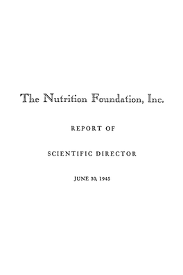 Report of Scientific Director