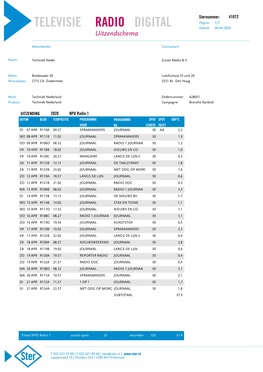 Download Het Uitzendschema Voor De Radio-Commercials