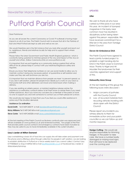 Putford Parish Council This Year