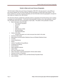 Guide to State and Local Census Geography