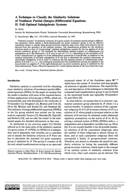 A Technique to Classify the Similarity Solutions of Nonlinear Partial (Integro-)Differential Equations. II. Full Optimal Subalgebraic Systems