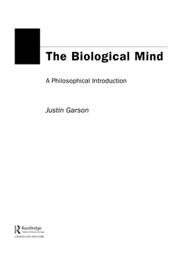 Justin Garson: Evolution and Psychology (Ch.3 of the Biological