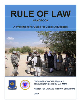 Rule of Law Handbook, 2010, a Practitioner's Guide for Judge