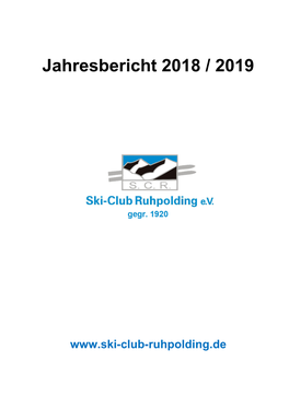 Jahresbericht 2018 / 2019