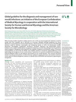 Global Guideline for the Diagnosis and Management of Rare Mould Infections