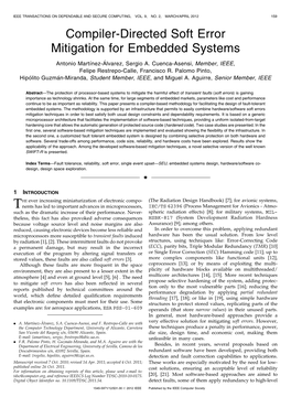 Compiler-Directed Soft Error Mitigation for Embedded Systems