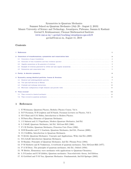 Symmetries in Quantum Mechanics